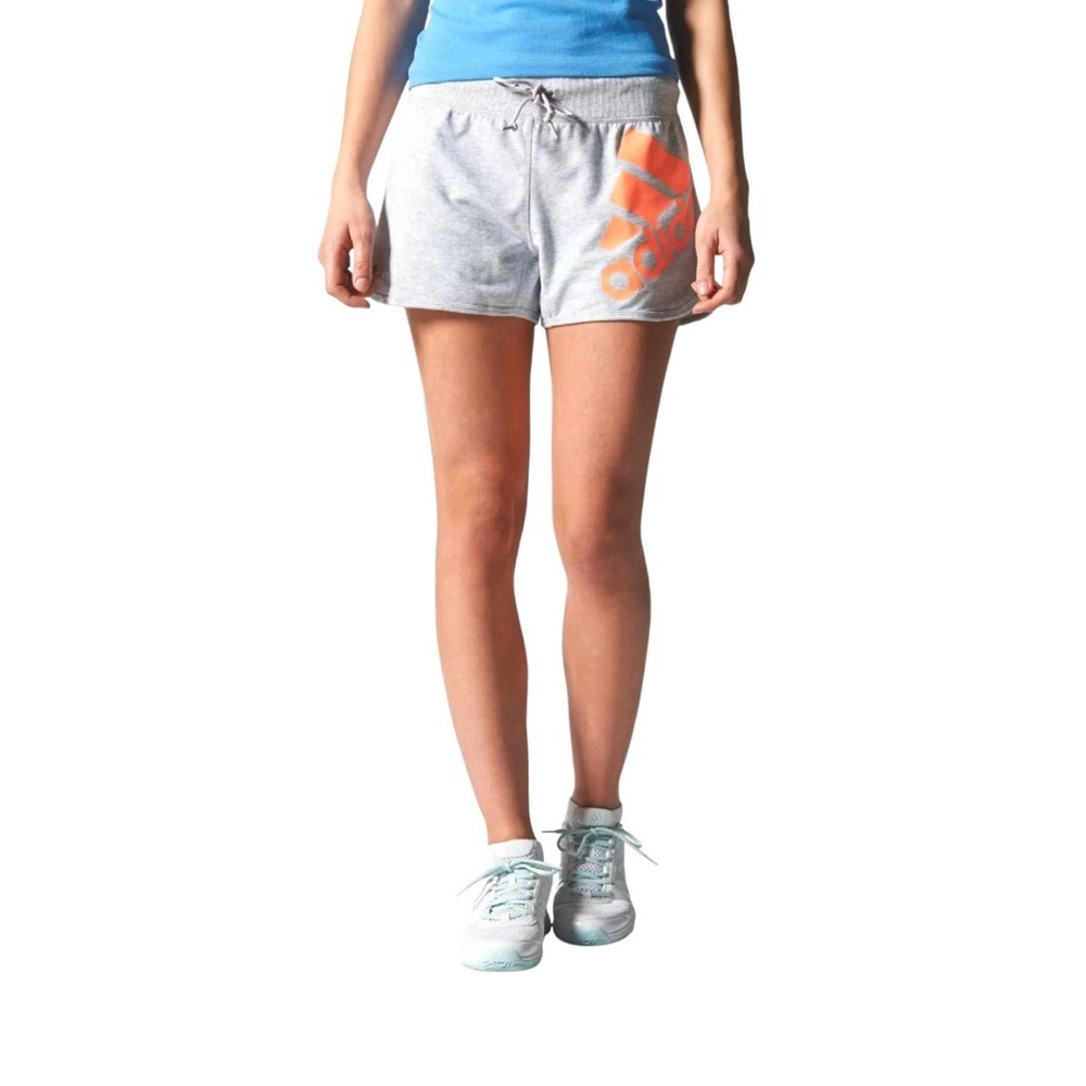 Adidas Women's Gray‎ Shorts with Orange Logo